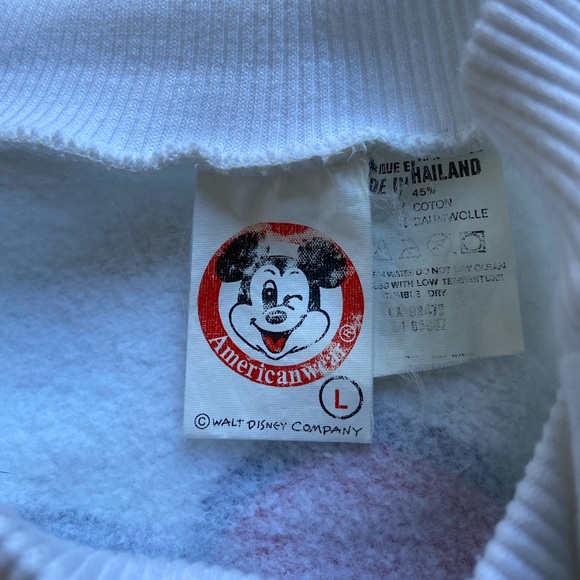VINTAGE DISNEY MINNIE MOUSE SWEATER SIZE LARGE GOOD CONDITION MINOR FLAWS SHOWN - Picture 8 of 9